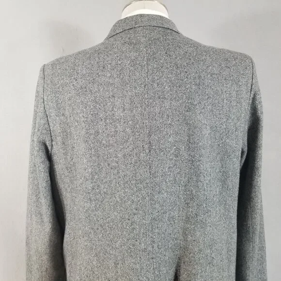 Pendleton Suit womens 18 Gray Herringbone Jacket Pants Luxury Wool vintage - Picture 10 of 16